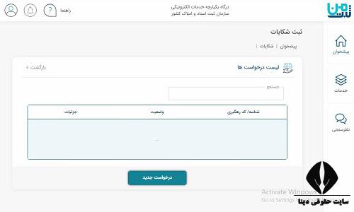 تلفن و آدرس بازرسی شکایت از اداره اسناد و املاک کشور